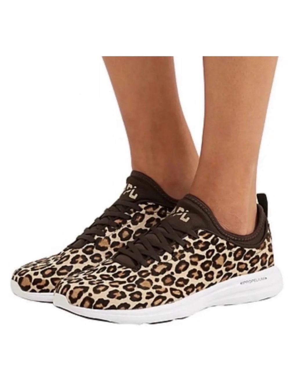APL techloom phantom Leopard Print Lightweight athleisure Sneakers - Brown 6.5
